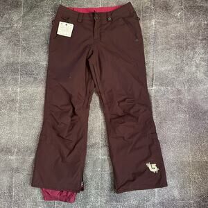 Women's Burton Maroon Purple Pink Downtown Insulated Snowboard Ski Pants Sz M
